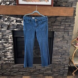 Pilcro Deep Blue Flare Jeans